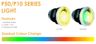 Прожектор для гидромассажных ванн пластиковый (10Вт/12В) c LED- элементами Emaux LEDP-50 (Opus) Прожектор для гидромассажных ванн пластиковый (10Вт/12В) c LED- элементами Emaux LEDP-50 (Opus)